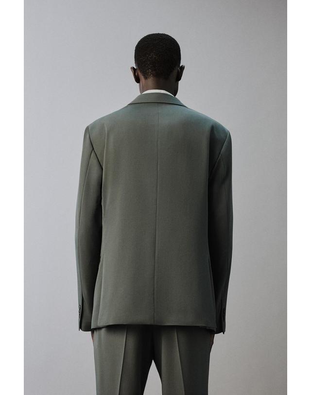자라 자라 더블브레스트 비스코스 수트 블레이저 4457/232/500 GREEN 카키 착용컷