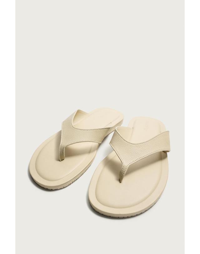 자라 자라 레더 스트랩 플랫 샌들 2762/721/002 ECRU WHITE 아이보리 착용컷