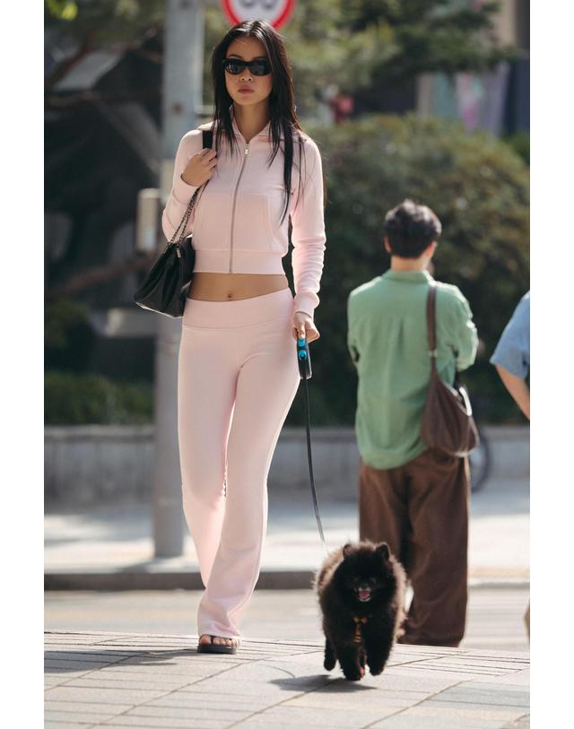자라 자라 집업 플러시 칼라 자켓 4174/816/621 PASTEL PINK 핑크 착용컷