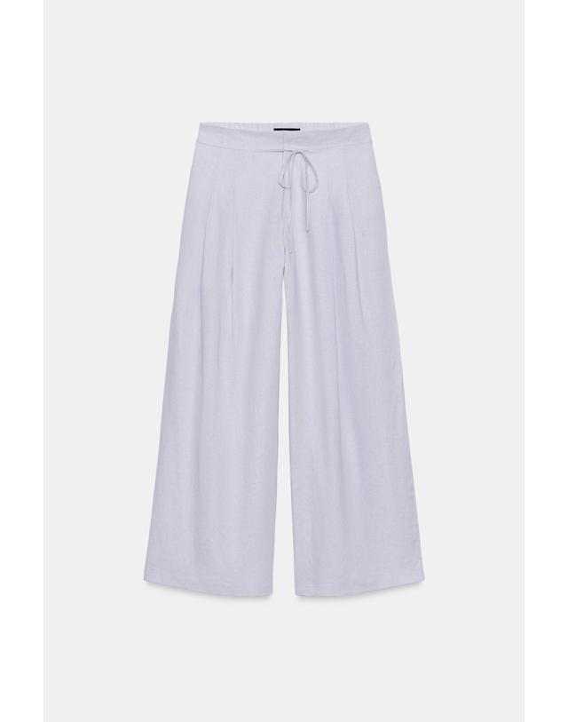 자라 자라 린넨 블렌드 와이드 플리츠 팬츠 1255/476/629 LILAC 그레이 착용컷