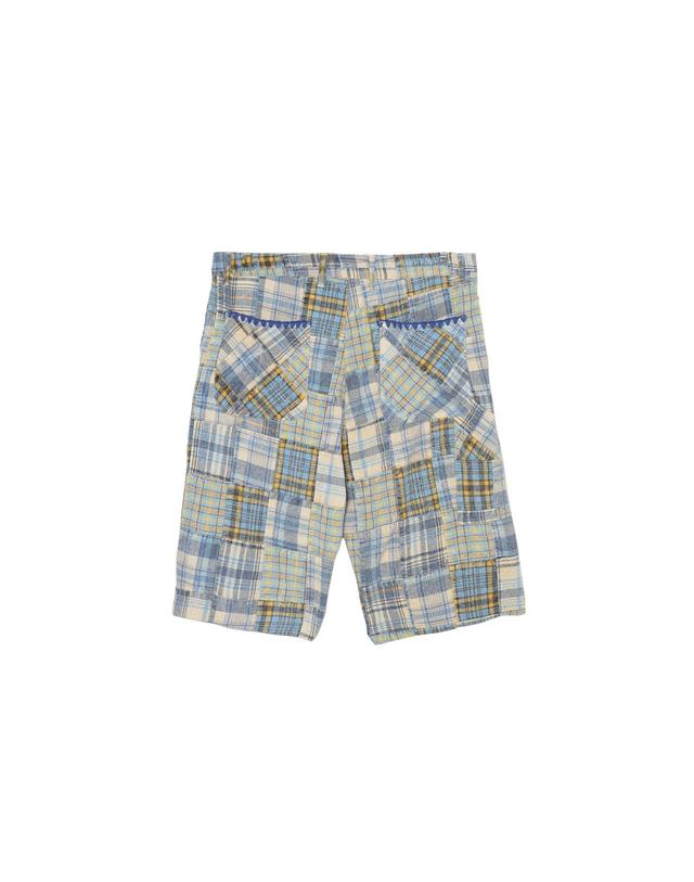 자라 자라 패치워크 체크 버뮤다 반바지 0624/223/330 MULTICOLOURED 멀티컬러 착용컷