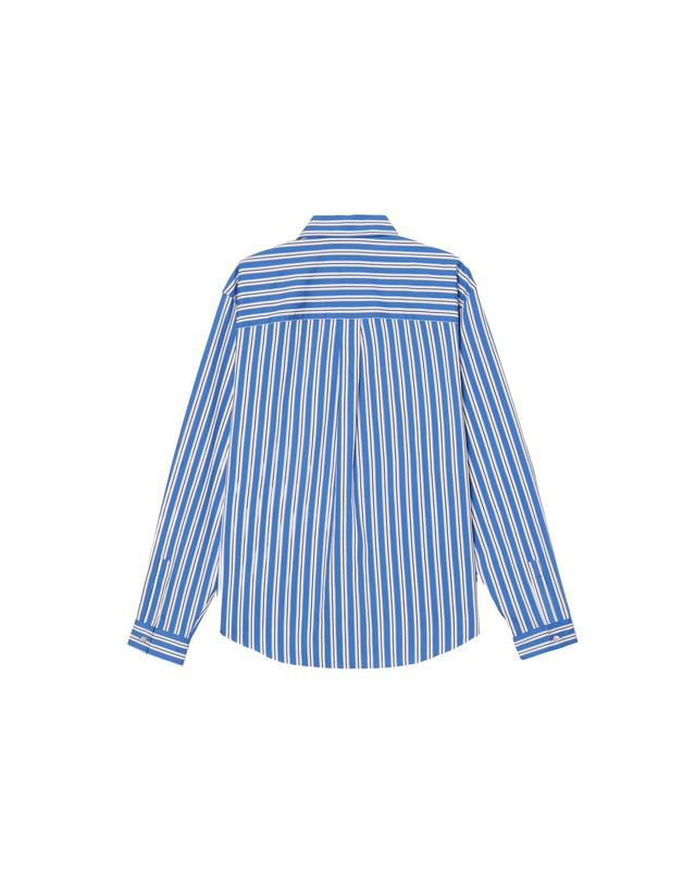 자라 자라 릴렉스핏 스트라이프 긴팔 셔츠 4708/310/200 BLUE / INDIGO 블루 착용컷