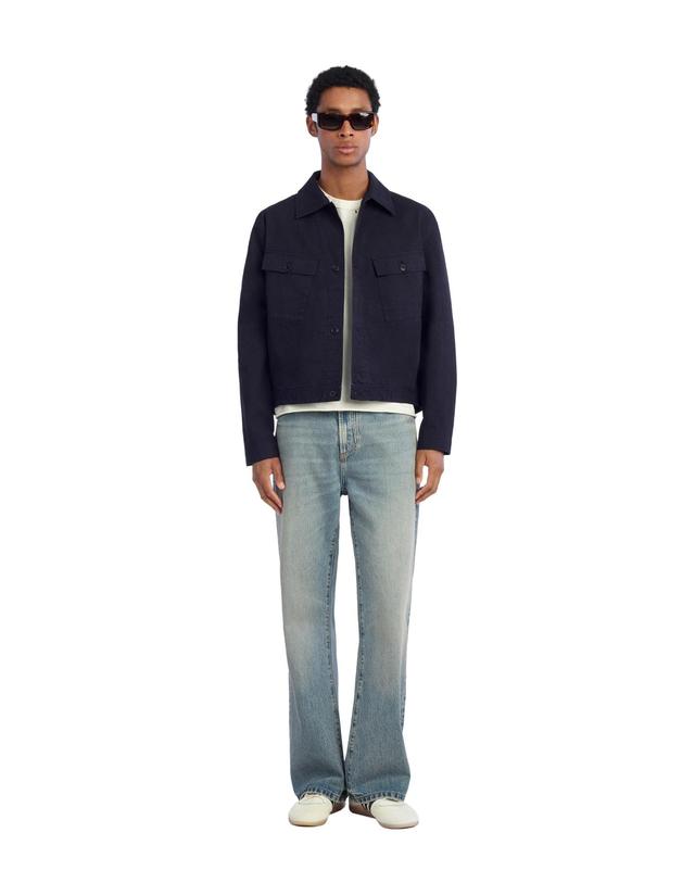 자라 자라 릴렉스핏 포켓 오버셔츠 5247/401/401 NAVY BLUE 네이비 착용컷