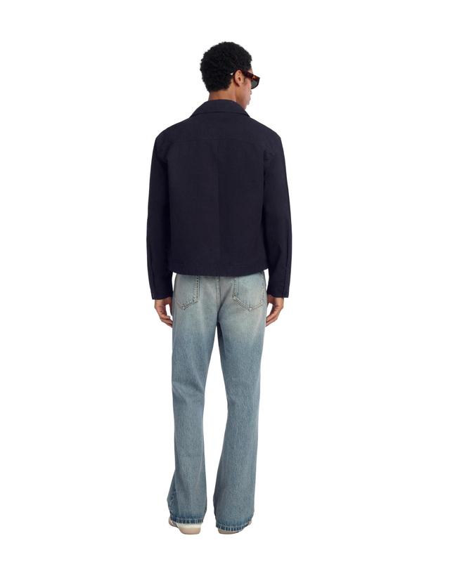 자라 자라 릴렉스핏 포켓 오버셔츠 5247/401/401 NAVY BLUE 네이비 착용컷