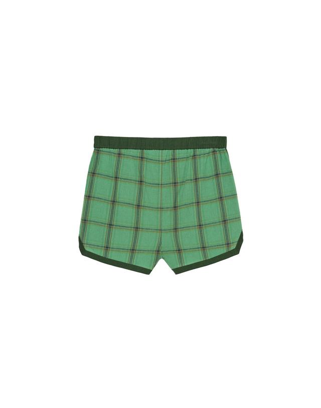 자라 자라 체크 테이핑 버뮤다 반바지 0881/224/500 GREEN 그린 착용컷