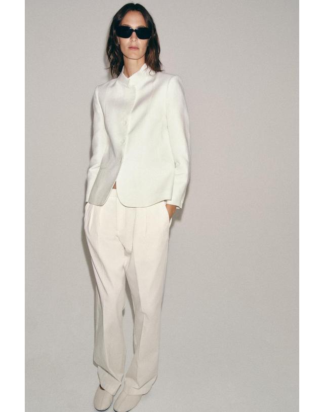 자라 자라 100% 린넨 블레이저 2909/681/250 WHITE 화이트 착용컷
