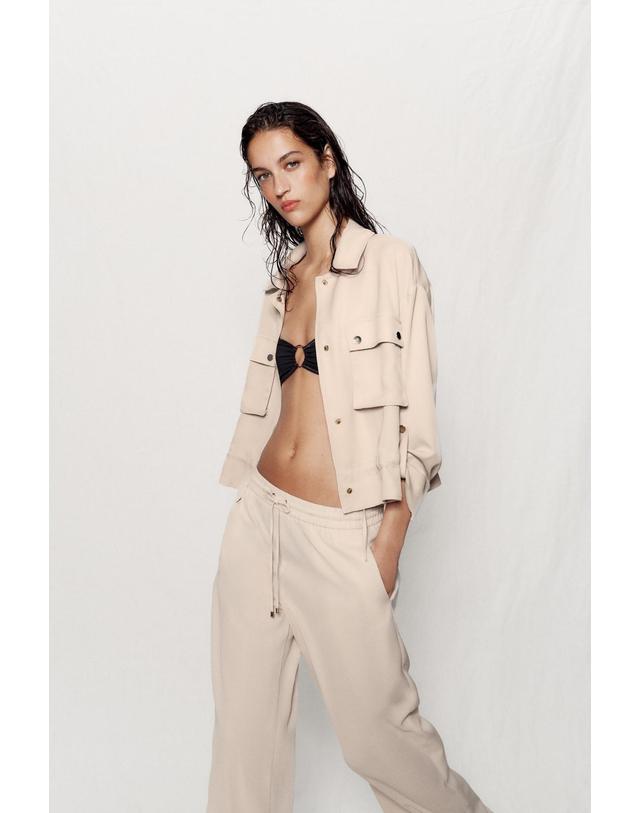 자라 자라 롤업 사파리 자켓 7781/745/710 BEIGE 베이지 착용컷