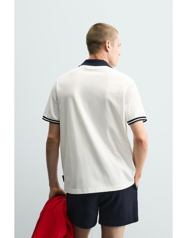 자라 자라 미국 94 월드컵 반팔 폴로셔츠 4087/530/250 WHITE 화이트 착용컷