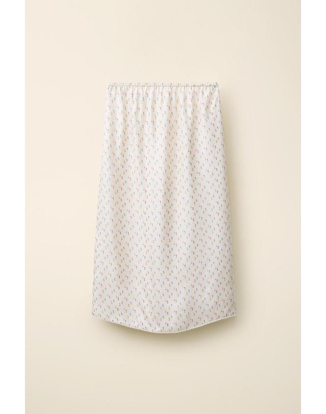 자라 자라 카라멜 런던 실크 미디 스커트 0351/103/021 PRINTED 아이보리 착용컷
