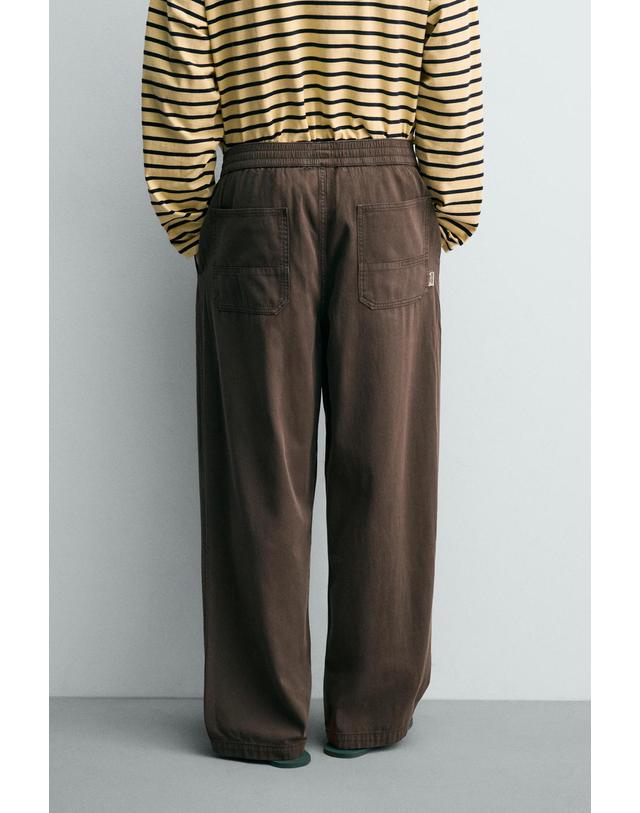 자라 자라 릴렉스핏 헤링본 팬츠 9252/309/700 BROWN 초콜릿 착용컷