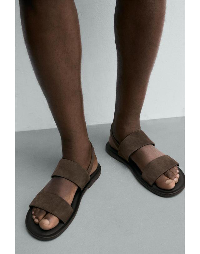 자라 자라 레더 스트랩 플랫 샌들 2781/720/700 BROWN 초콜릿 착용컷