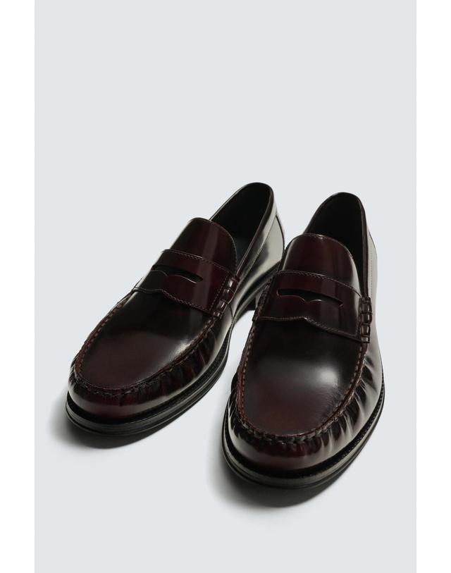 자라 자라 슬림 힐 레더 페니 로퍼 2678/720/022 BURGUNDY RED 레드 착용컷