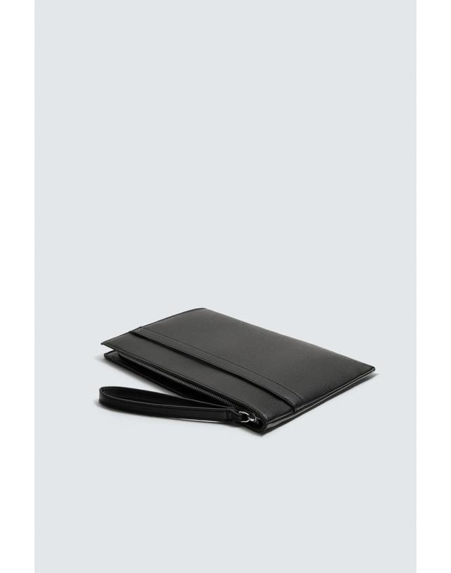 자라 자라 엠보싱 배색 밴드 클러치백 3700/820/800 BLACK 블랙 착용컷