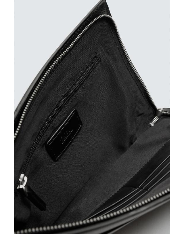 자라 자라 엠보싱 배색 밴드 클러치백 3700/820/800 BLACK 블랙 착용컷