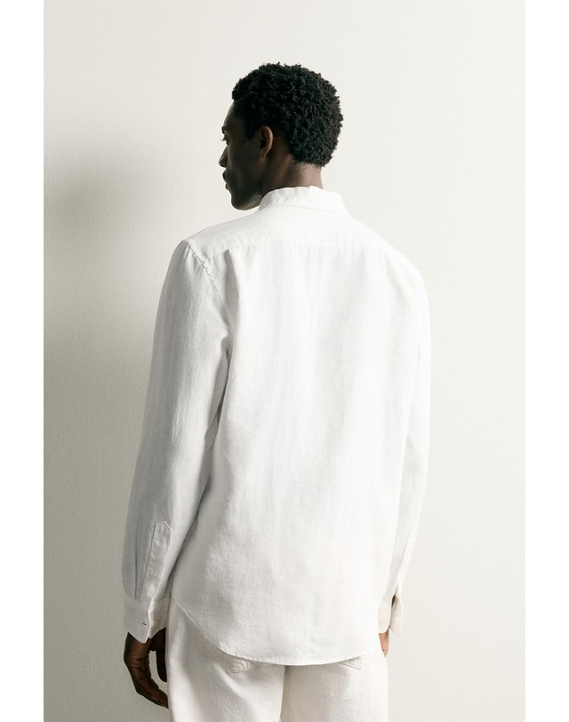 자라 자라 레귤러핏 100% 린넨 긴팔 셔츠 1957/102/250 WHITE 화이트 착용컷