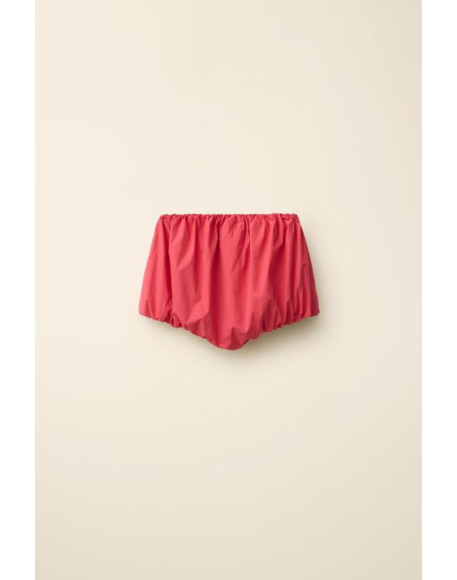 자라 자라 카라멜 런던 X 코튼 반바지 2051/148/600 RED 레드 착용컷