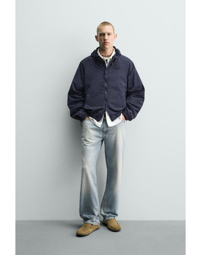 자라 자라 후드 테크니컬 바람막이 자켓 3918/304/401 NAVY BLUE 네이비 착용컷