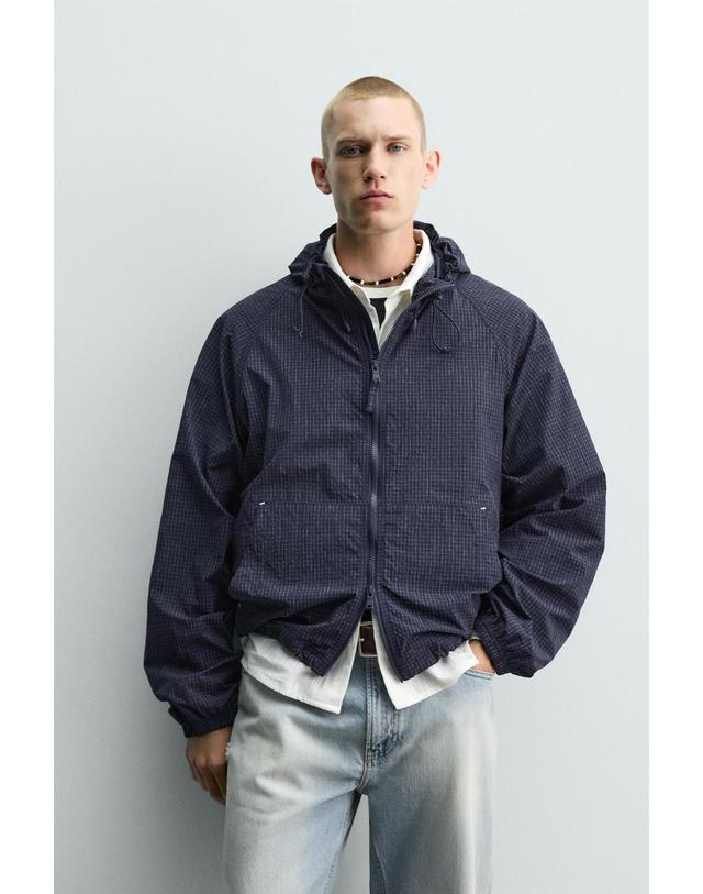 자라 자라 후드 테크니컬 바람막이 자켓 3918/304/401 NAVY BLUE 네이비 착용컷
