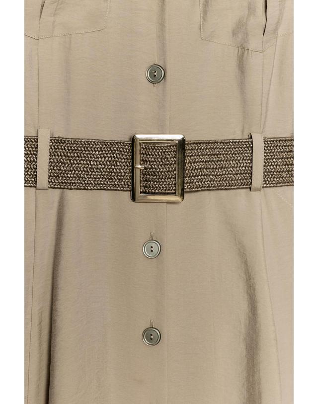 자라 자라 벨트 A라인 미디 셔츠 원피스 7684/531/704 CAMEL 카멜 착용컷
