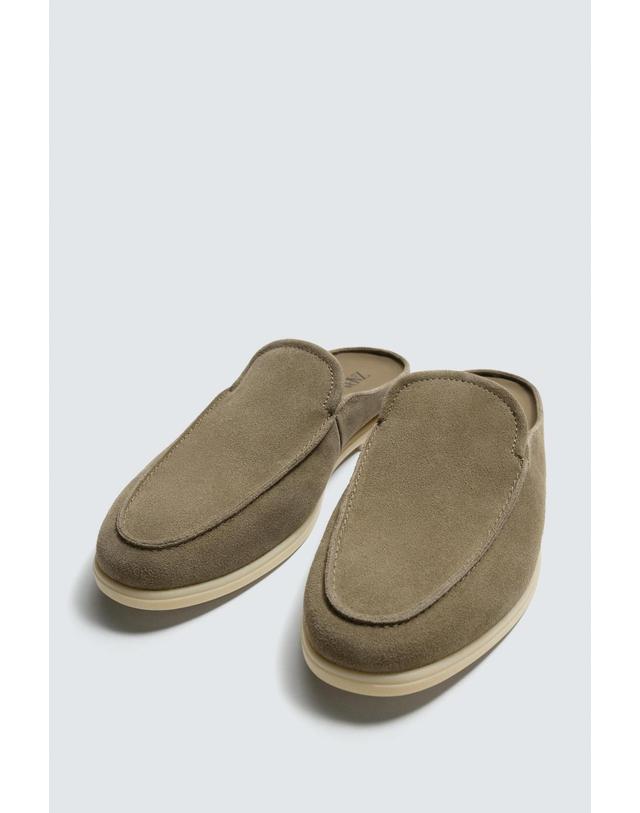 자라 자라 스웨이드 레더 뮬 로퍼 2775/720/131 TAUPE GREY 베이지 착용컷