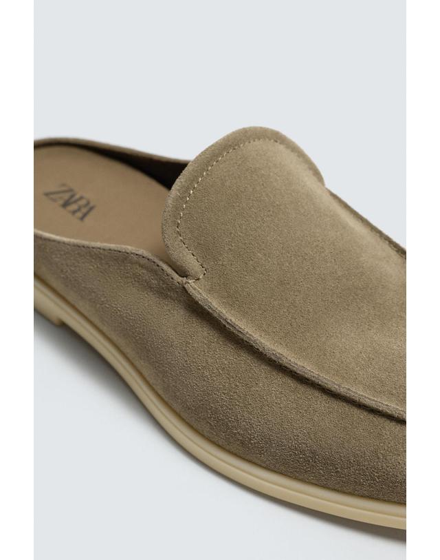 자라 자라 스웨이드 레더 뮬 로퍼 2775/720/131 TAUPE GREY 베이지 착용컷