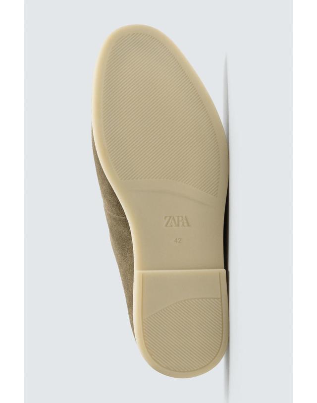 자라 자라 스웨이드 레더 뮬 로퍼 2775/720/131 TAUPE GREY 베이지 착용컷