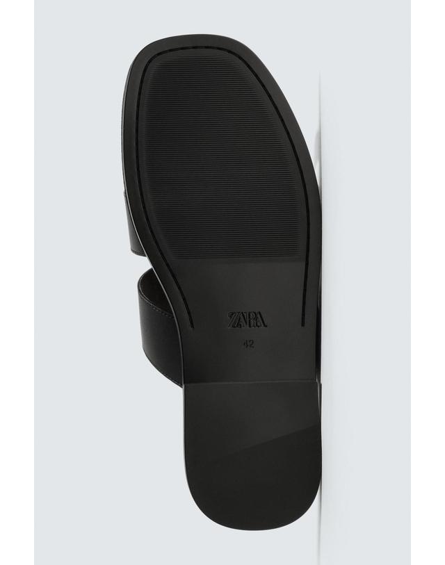자라 자라 와이드 스트랩 플랫 샌들 2787/720/800 BLACK 블랙 착용컷