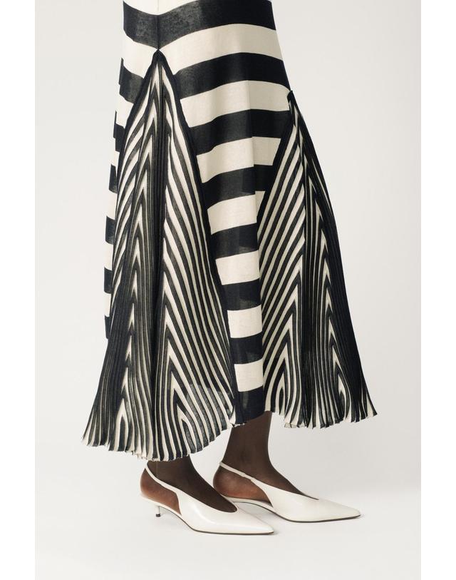 자라 자라 스트라이프 A라인 롱 원피스 2142/004/104 STRIPED 멀티컬러 착용컷