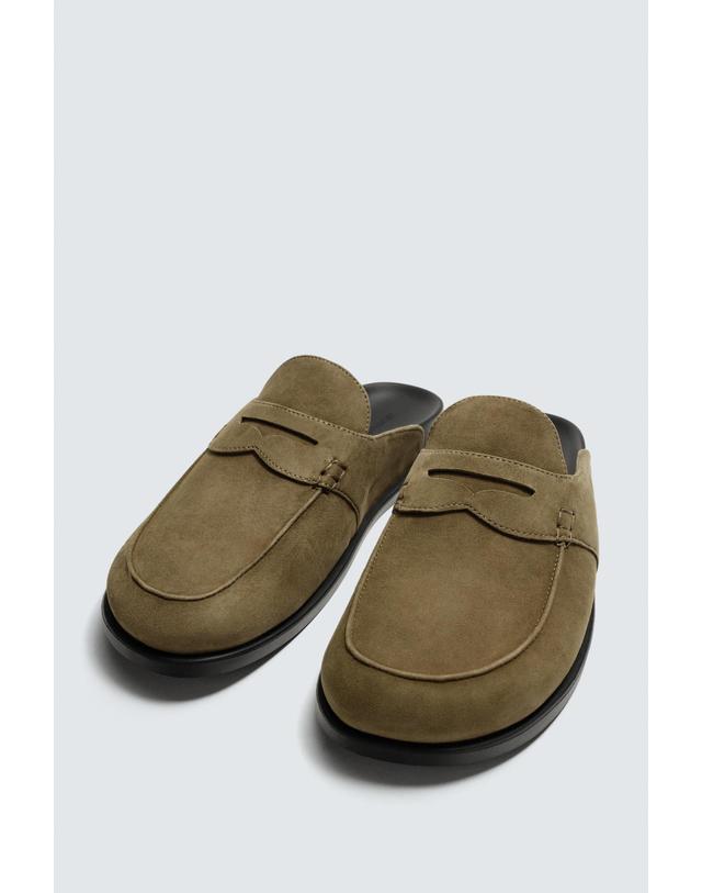 자라 자라 레더 스웨이드 로퍼 클로그 2761/720/102 BEIGE 베이지 착용컷