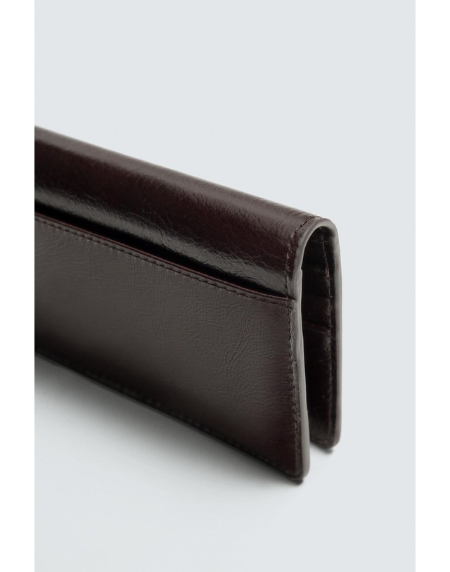 자라 자라 레더 카드 동전 포켓 XL 장지갑 3824/820/700 BROWN 초콜릿 착용컷