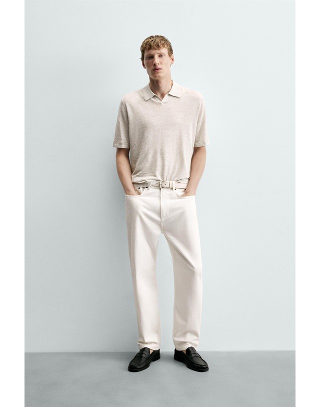 자라 자라 스트레이트 앵클핏 데님 청바지 3991/326/250 WHITE 화이트 착용컷