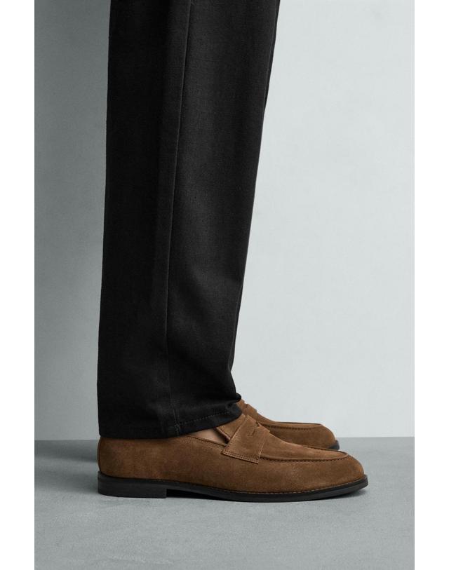 자라 자라 스웨이드 레더 페니 로퍼 2642/720/700 BROWN 브라운 착용컷