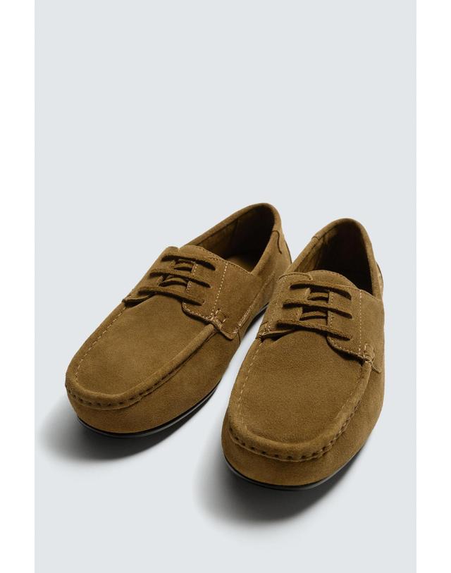 자라 자라 스웨이드 레더 데크 슈즈 2432/720/131 TAUPE GREY 베이지 착용컷