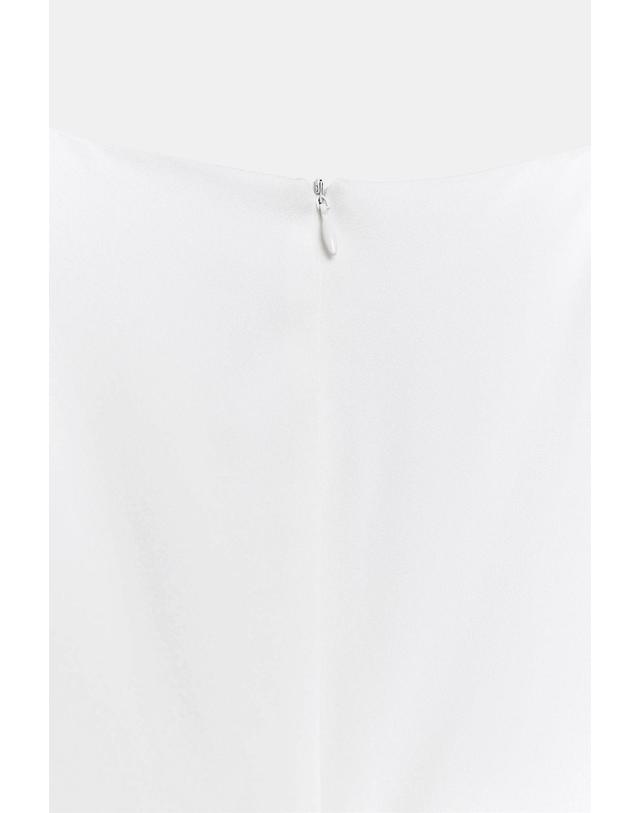 자라 자라 라운드넥 A라인 미디 원피스 2238/576/251 OYSTER-WHITE 화이트 착용컷