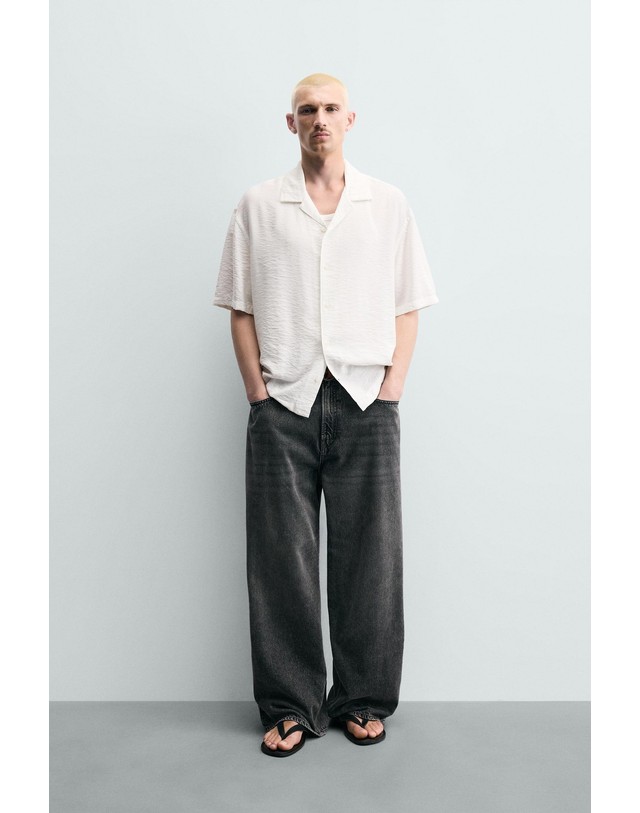 자라 자라 레귤러핏 캠프 칼라 반팔 셔츠 7545/465/250 WHITE 화이트 착용컷