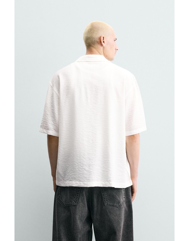 자라 자라 레귤러핏 캠프 칼라 반팔 셔츠 7545/465/250 WHITE 화이트 착용컷