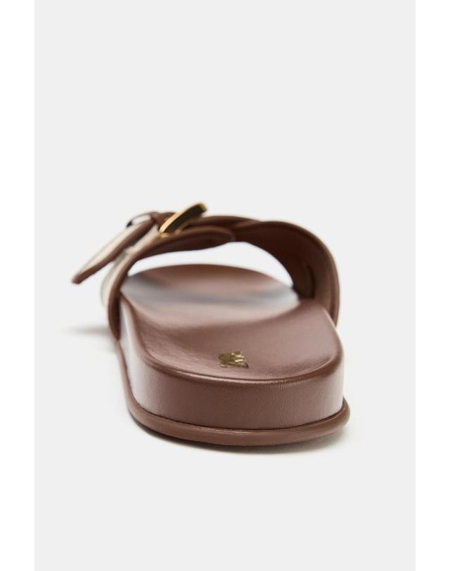 자라 자라 크로스 버클 플랫 샌들 3824/810/111 LIGHT BEIGE 베이지 착용컷
