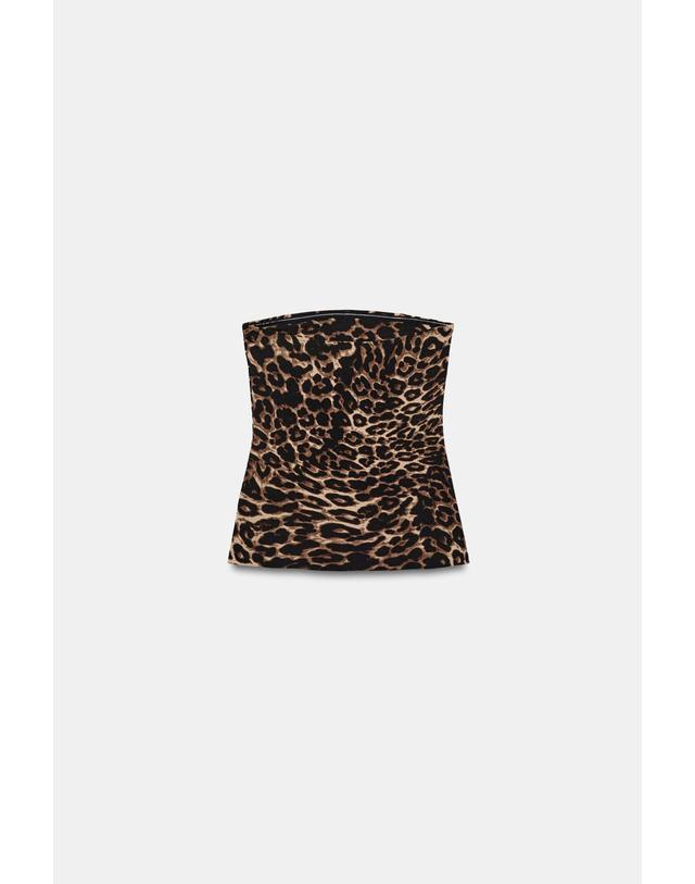 자라 자라 레오파드 프린트 오프숄더 탑 5039/827/051 LEOPARD 멀티컬러 착용컷