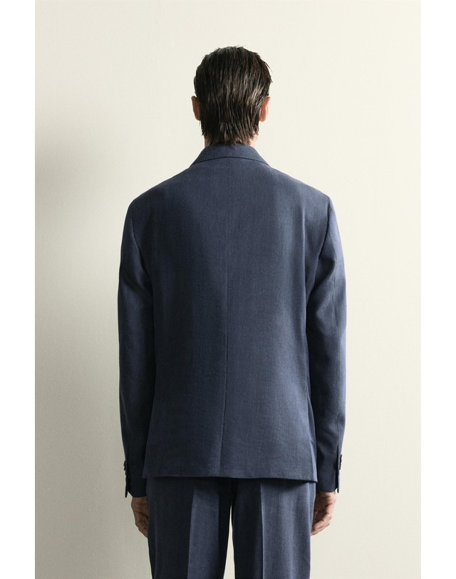 자라 자라 레귤러핏 린넨 울 혼방 블레이저 6570/635/400 BLUE 네이비 착용컷