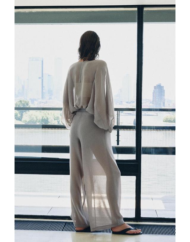 자라 자라 세미시스루 케이프 소매 바디수트 5039/451/809 MID-GREY 그레이 착용컷