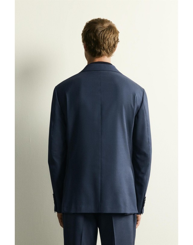 자라 자라 레귤러핏 체크 울 혼방 수트 블레이저 0706/408/422 DARK NAVY 네이비 착용컷