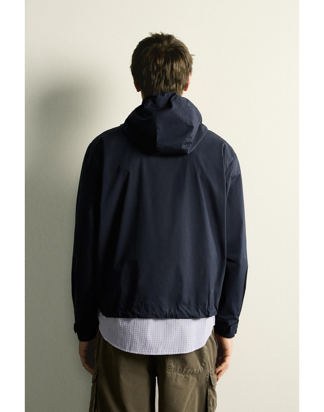 자라 자라 레귤러핏 코튼 후드 경량 집업 자켓 3046/501/401 NAVY BLUE 네이비 착용컷