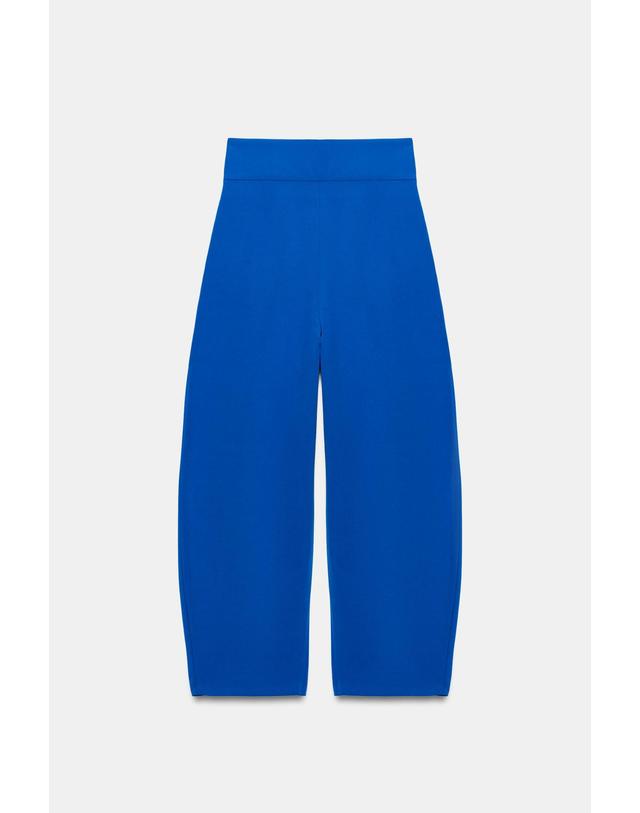 자라 자라 하이웨이스트 플리츠 벌룬 팬츠 1255/527/446 ELECTRIC BLUE 블루 착용컷