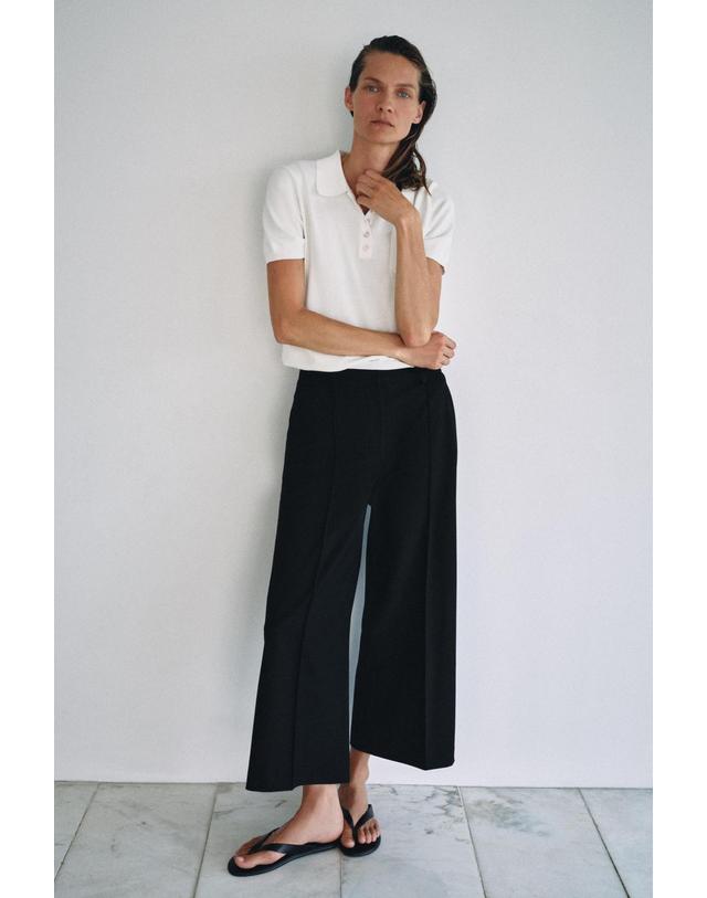 자라 자라 크롭 와이드핏 다트 팬츠 4344/241/800 BLACK 블랙 착용컷