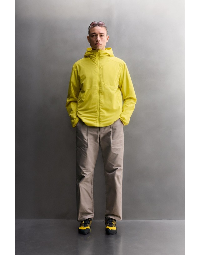 자라 자라 테크니컬 후드 집업 패딩 자켓 1732/301/306 LIGHT YELLOW 노랑 착용컷