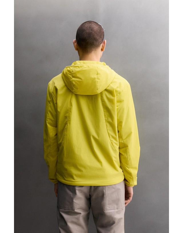 자라 자라 테크니컬 후드 집업 패딩 자켓 1732/301/306 LIGHT YELLOW 노랑 착용컷