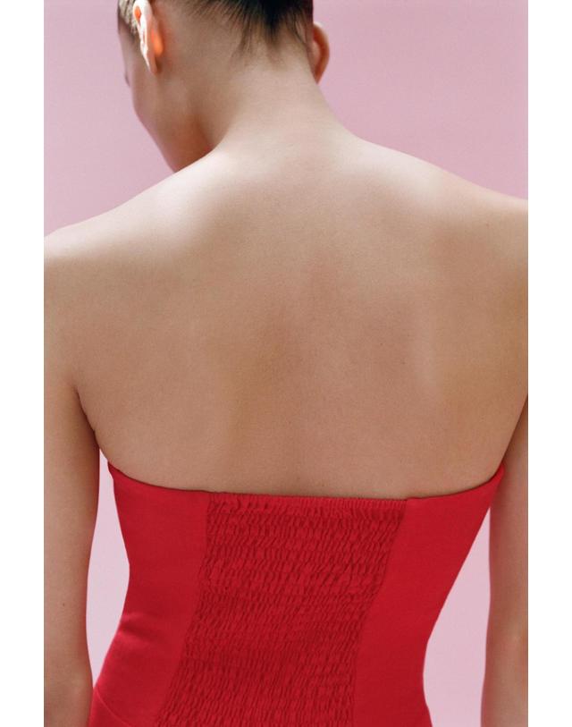 자라 자라 오프숄더 비대칭 와이드 점프수트 8852/741/600 RED 레드 착용컷