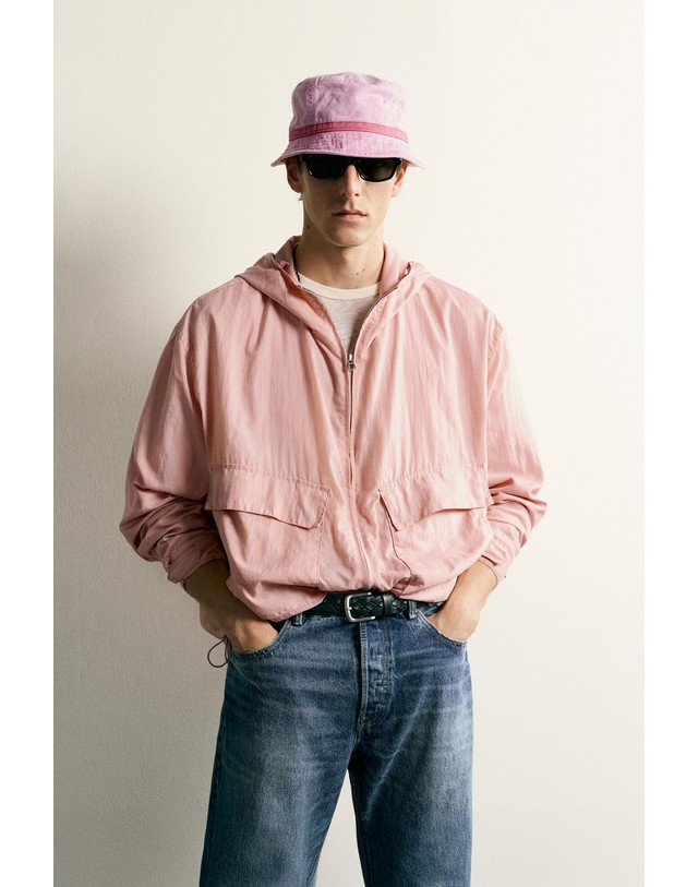 자라 자라 테크니컬 후드 바람막이 자켓 0155/450/620 PINK 핑크 착용컷