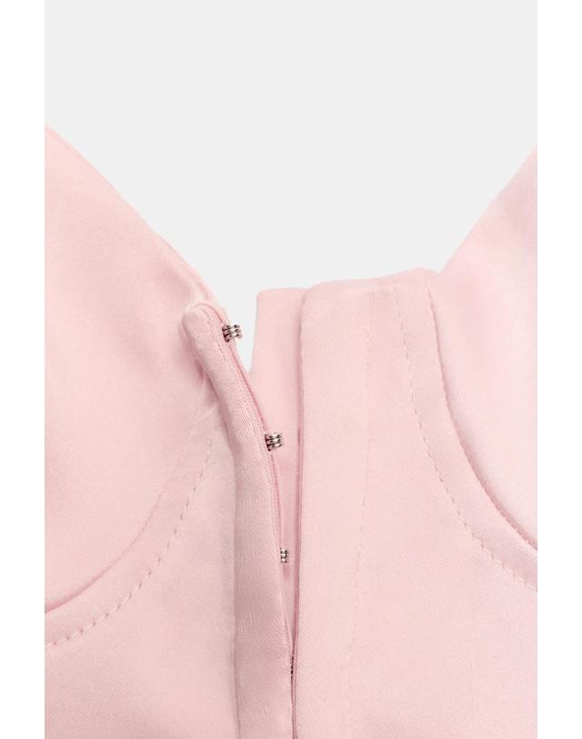 자라 자라 새틴 하트넥 코르셋 스타일 탑 3067/026/621 PASTEL PINK 핑크 착용컷