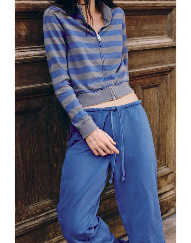 자라 자라 드로스트링 스트레이트핏 면 팬츠 3253/808/420 BLUISH 블루 착용컷